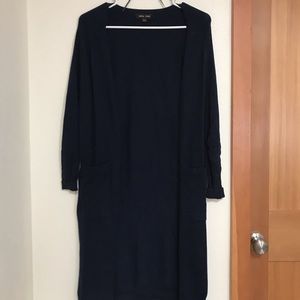 Long navy cardigan